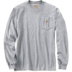 Carhartt Loose Fit Heavyweight Long Sleeve Pocket T-shirt - Heather Grey