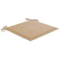 Tessili vidaXL Cuscini 2 pz Beige 50x50x3 cm Cuscino per sedia Beige (50x50cm)