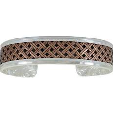 Montana Silversmiths Classic Legacy Weave Crossing Paths Cuff Bracelet - Rose Gold/Silver