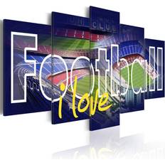 Blåa Tavlor Arkiio Football My Love Tavla 200x100cm