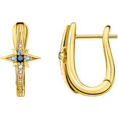 Thomas Sabo Royalty Star Hoop Earrings - Gold/Multicolour