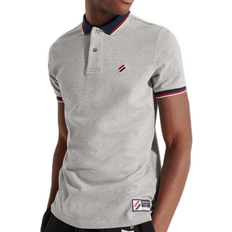 Superdry Twin Tipped Polo Shirt - Grey Marl