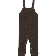 Firkantet Jumpsuits Børnetøj Wheat Knit Romper Bobbie - Brown Melange (6991e-560 3015)