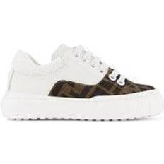 Læder Sneakers Børnesko Fendi Kid's Logo Sneakers - White