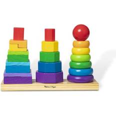 Wooden Toys Baby Toys Melissa & Doug Geometric Stacker Toddler Toy