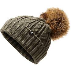 Faux Fur - Men Beanies The North Face Women's Oh-Mega Fur Pom Beanie - New Taupe Green