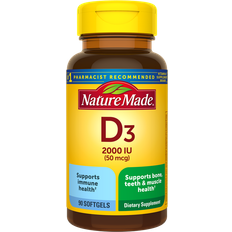 Bone health supplements Nature Made Vitamin D3 2000iu 90