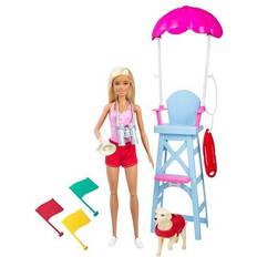 Accessori per bambola di moda Bambole e Case delle Bambole Mattel Barbie Lifeguard Doll & Playset