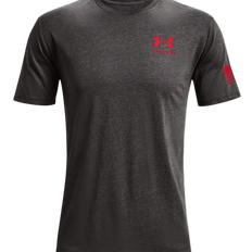 Under Armour Freedom Flag T-shirt - Charcoal Medium Heather/Red