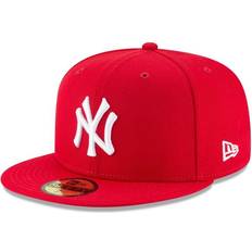 Red Headgear New Era New York Yankees MLB Authentic Collection 59FIFTY - Red/White