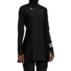 Best Burkinis & Modest Swimwear adidas Women's 3 Stripes Long Sleeve Swim Top - Black/White