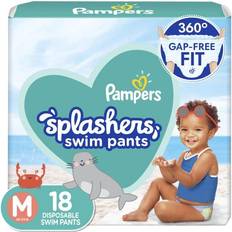 Babies Swim Diapers Children's Clothing Pampers Splashers Disposable Swim Pants Size M, 9-15kg,18-pack