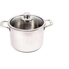 Dishwasher Safe Stockpots Swiss Diamond Premium Clad with lid 1.955 gal 9.5 "