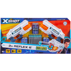 Plastica Giocattoli Armi Zuru X Shot Excel Double Reflex 6 Foam Dart Blaster Combo Pack 16 Darts 3 Cans