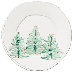 Vietri Lastra Christmas Tree Dinner Plate 10.5"