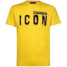 DSquared2 Icon Spray Logo T-shirt - Yellow