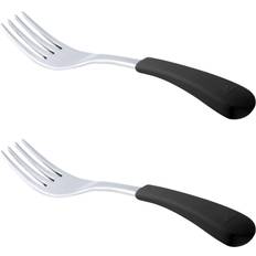 Black Kids Cutlery Avanchy Stainless Steel Baby Forks 2-pack