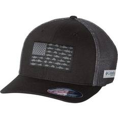 Columbia Accessories Columbia PFG Fish Flag Mesh Ball Cap High Crown - Black/Graphite