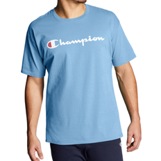 Champion T-shirts Champion Classic Script Logo T-shirt Men's - Swiss Blue