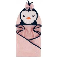 Machine Washable Baby Towels Hudson Animal Face Hooded Towel Miss Penguin