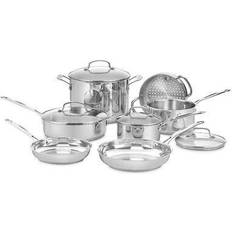 Ceramic Hob Cookware Sets Cuisinart Chef's Classic Cookware Set with lid 11 Parts