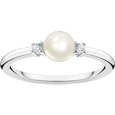 Rings on sale Thomas Sabo Charm Club Ring - Silver/Pearl/Transparent