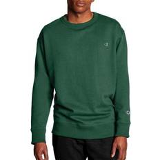 Champion Powerblend Fleece Crew C Logo Sweatshirt Unisex - Dark Green