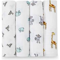 Aden + Anais Baby Blankets Aden + Anais Jungle Jam Cotton Muslin Swaddle 4-pack