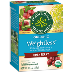 Cranberry Drinks Traditional Medicinals Organic Weightless Cranberry Tea 24g 16pcs