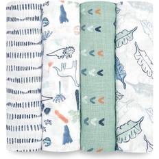 Aden + Anais Baby Blankets Aden + Anais Dinotime Essential Cotton Muslin Swaddle 4-pack