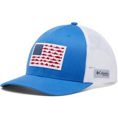 Unisex Headgear Columbia PFG Fish Flag Mesh Snapback - Vivid Blue/White