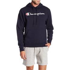 Champion Powerblend Script Logo Hoodie - Navy