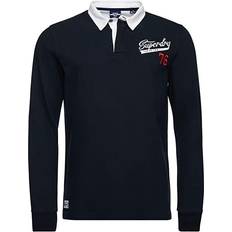 Superdry t shirt Superdry Long Sleeve Jersey Rugby Shirt- Eclipse Navy