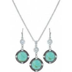 Montana True North Jewelry Set - Silver/Turquoise/Transparent