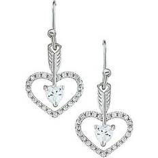 Montana Straight to the Heart Arrow Earrings - Silver/Transparent