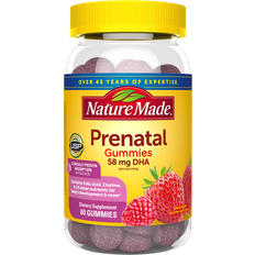 Vitamins & Minerals Nature Made Prenatal Gummies with 58mg DHA Mixed Berry 60