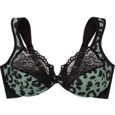 Leopard - Women Underwear Glamorise Front-Closure WonderWire Bra - Centennial Leopard