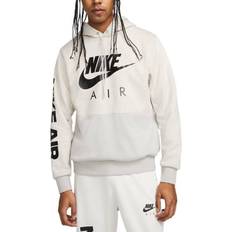 Nike Air Brushed-Back Fleece Pullover Hoodie - Light Iron Ore/Heather/Phantom/Black