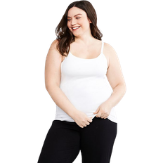 Motherhood Plus Size Clip Down Nursing Cami White (99400-10)