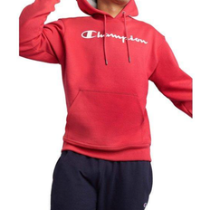 Champion Powerblend Script Logo Hoodie - Red Stone