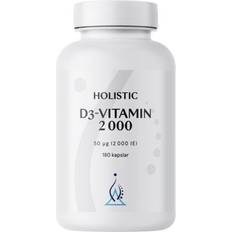 Parantaa lihastoimintaa Vitamiinit ja Mineraalit Holistic Vitamin D3 2000IU