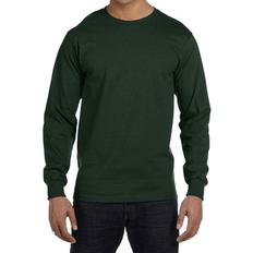 Hanes Beefy-T Long-Sleeve T-shirt Unisex - Deep Forest