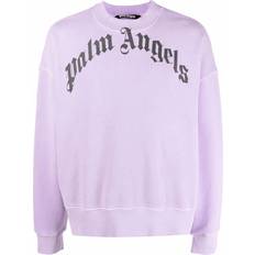 Palm Angels Curved Logo Sweatshirt Lilac