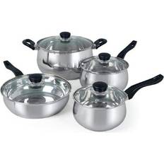 Stainless Steel Cookware Sets Oster Rametto Cookware Set with lid 8 Parts