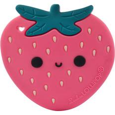 Loulou Strawberry Silicone Teether Single