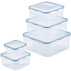 Square food storage containers Lock & Lock Easy Essentials(tm) 10pc. Square Food Storage Set Clear Food Container 10pcs