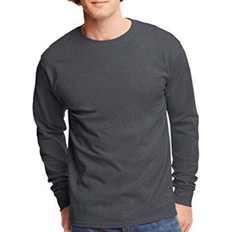 Hanes Men's Authentic Long-Sleeve T-shirt - Charcoal Heather