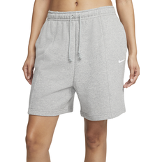 Dam - Gråa - Mjukisshorts Nike Fleeceshorts med hög midja Sportswear Essential för kvinnor