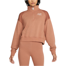 Nike Sportswear Air 1/4-Zip Fleece Top Women's - Mineral Clay/Red Bark/Pink Oxford