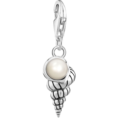 Thomas Sabo Charm Club Collectable Shell Charm Pendent - Silver/Black/Pearl